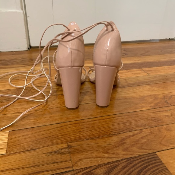 Charolette Rousse Nude pink ankle wrap heels - Picture 6 of 8